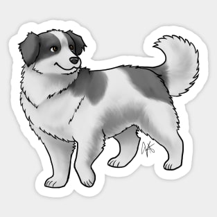 Dog - Tornjak - Black and White Sticker